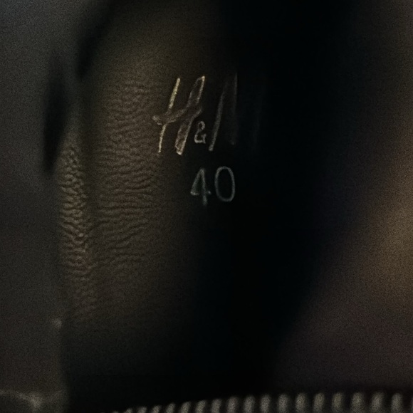 H&M black faux suede knee high back lace up detail soft boots Sz 40 US 8 1/2 - Picture 8 of 9